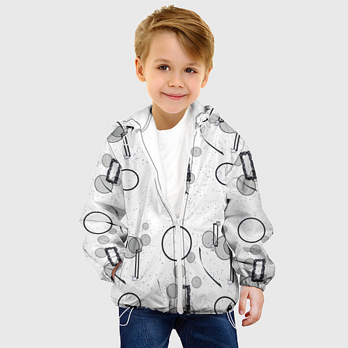 Детская куртка Фигуры / 3D-Белый – фото 4
