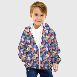 Куртка с капюшоном детская Яркие листики, цвет: 3D-белый — фото 2
