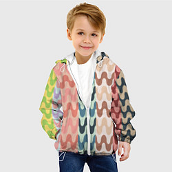 Куртка с капюшоном детская Волночки, цвет: 3D-белый — фото 2
