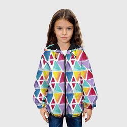 Куртка с капюшоном детская Треугольнички, цвет: 3D-черный — фото 2