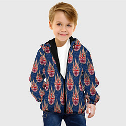 Куртка с капюшоном детская Ставки, фишки, покер, цвет: 3D-черный — фото 2