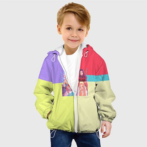 Детская куртка Блек Пинк - разноцветный / 3D-Белый – фото 4