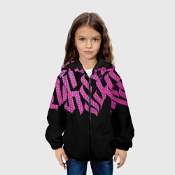 Куртка с капюшоном детская Граффити буквы, цвет: 3D-черный — фото 2