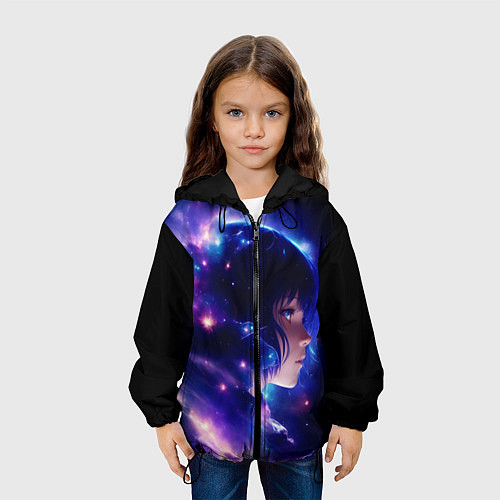 Детская куртка Космическая женщина / 3D-Черный – фото 3