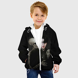 Куртка с капюшоном детская Сехун со скелетом, цвет: 3D-белый — фото 2