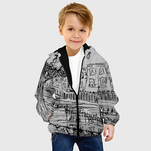 Детская куртка Иллюстрация картина / 3D-Черный – фото 4