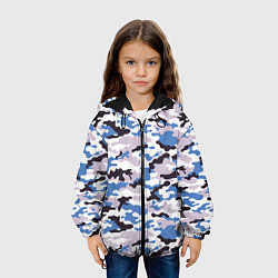 Куртка с капюшоном детская Красивый модный камуфляж, цвет: 3D-черный — фото 2