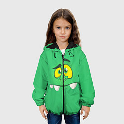 Куртка с капюшоном детская Мультяшное лицо монстра, цвет: 3D-черный — фото 2
