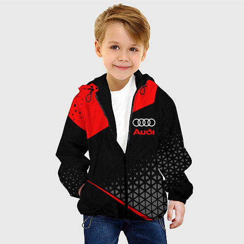 Детская куртка Ауди - sportwear / 3D-Черный – фото 4