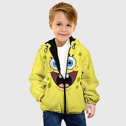 Куртка с капюшоном детская Губка Спанч Боб, цвет: 3D-черный — фото 2