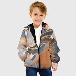 Куртка с капюшоном детская Разноцветная яшма, цвет: 3D-черный — фото 2