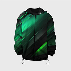 Детская куртка Black green abstract