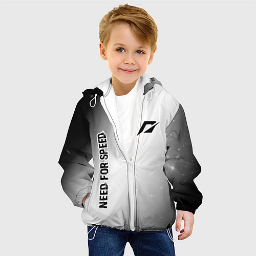 Детская куртка Need for Speed glitch на светлом фоне: надпись, си / 3D-Белый – фото 4