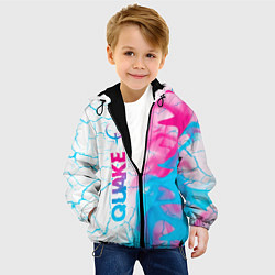 Куртка с капюшоном детская Quake neon gradient style: по-вертикали, цвет: 3D-черный — фото 2