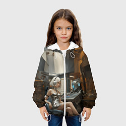 Куртка с капюшоном детская Девушка оператор, цвет: 3D-белый — фото 2