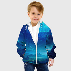 Куртка с капюшоном детская Фантастический космос, цвет: 3D-белый — фото 2
