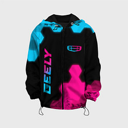 Детская куртка Geely - neon gradient: надпись, символ