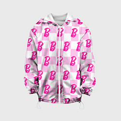Детская куртка Розовая шашка и Барби
