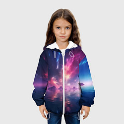 Куртка с капюшоном детская Space and islands, цвет: 3D-белый — фото 2