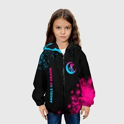 Куртка с капюшоном детская Angels of Death - neon gradient: надпись, символ, цвет: 3D-черный — фото 2