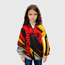 Куртка с капюшоном детская Ducati - red uniform, цвет: 3D-черный — фото 2