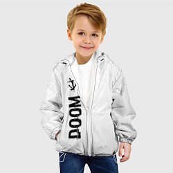Куртка с капюшоном детская Doom glitch на светлом фоне: по-вертикали, цвет: 3D-белый — фото 2