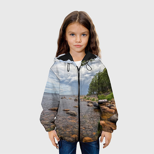 Детская куртка Лодка на Ладоге / 3D-Черный – фото 3