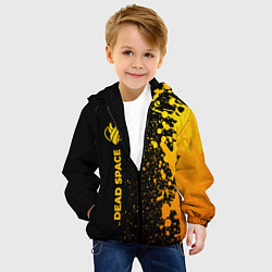 Куртка с капюшоном детская Dead Space - gold gradient: по-вертикали, цвет: 3D-черный — фото 2