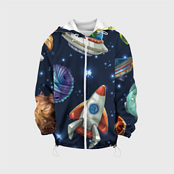 Детская куртка Космические корабли и планеты