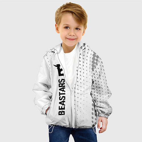 Детская куртка Beastars glitch на светлом фоне: по-вертикали / 3D-Белый – фото 4
