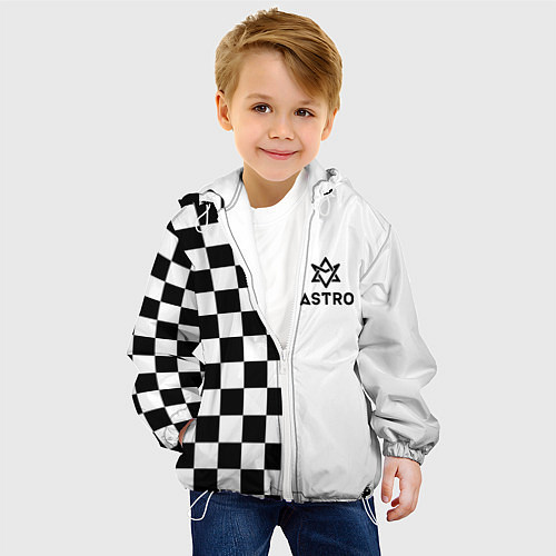 Детская куртка Астро шахматка / 3D-Белый – фото 4