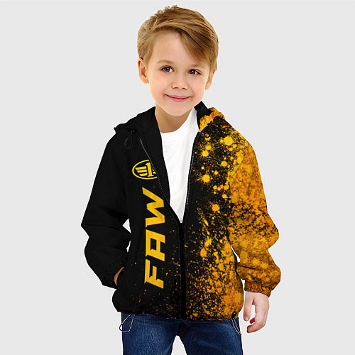 Детская куртка FAW - gold gradient: по-вертикали / 3D-Черный – фото 4