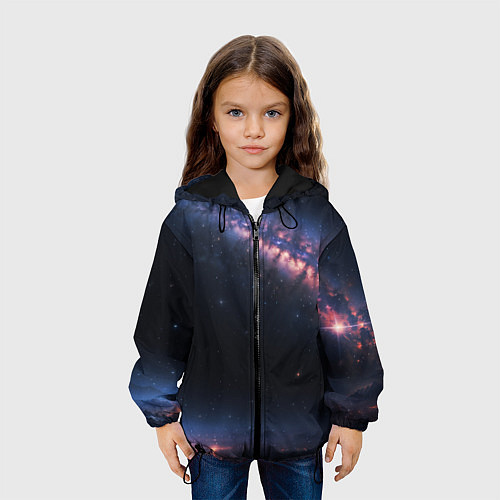 Детская куртка Млечный путь в звездном небе / 3D-Черный – фото 3