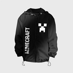 Детская куртка Minecraft glitch на темном фоне: надпись, символ
