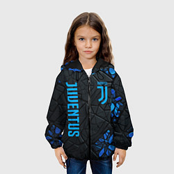 Куртка с капюшоном детская Juventus logo, цвет: 3D-черный — фото 2