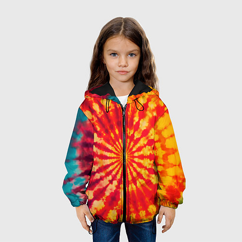 Детская куртка Тай дай солнце / 3D-Черный – фото 3