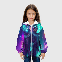 Куртка с капюшоном детская Киберлюди, цвет: 3D-белый — фото 2