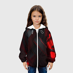 Куртка с капюшоном детская Красная бесконечность, цвет: 3D-белый — фото 2