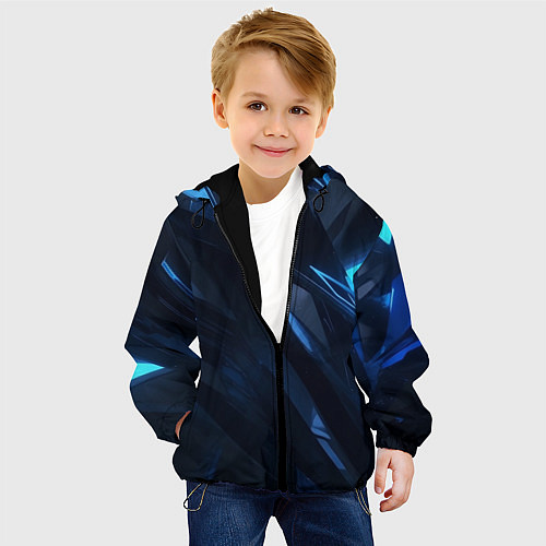 Детская куртка Синяя безгранность / 3D-Черный – фото 4