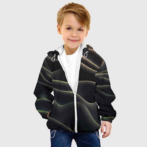 Детская куртка Объемная темная текстура / 3D-Белый – фото 4