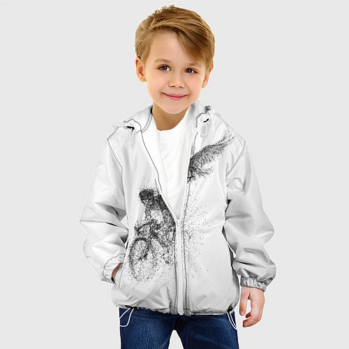 Детская куртка Скорость,моя стихия / 3D-Белый – фото 4