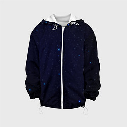 Детская куртка Тёмный космос и синие звёзды