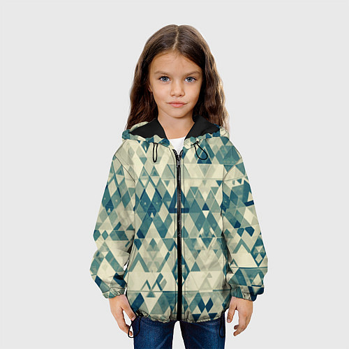 Детская куртка Абстракция светло-зеленый / 3D-Черный – фото 3