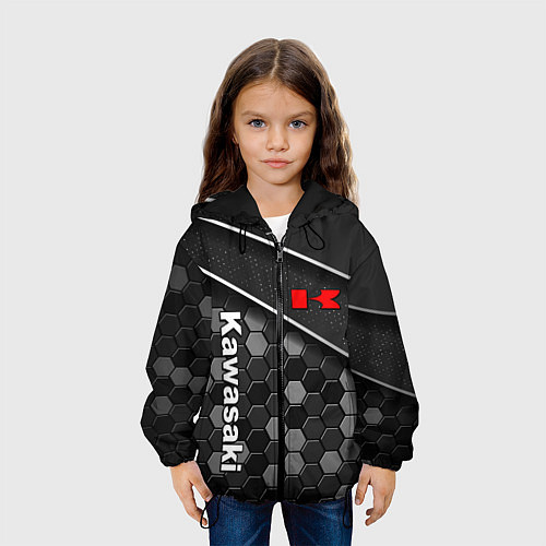 Детская куртка Kawasaki - технологическая / 3D-Черный – фото 3