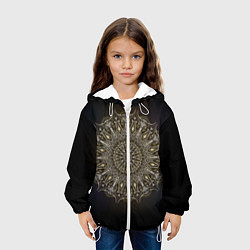 Куртка с капюшоном детская Костяная мандала, цвет: 3D-белый — фото 2