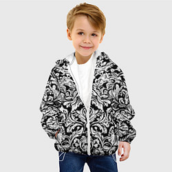 Куртка с капюшоном детская Floral pattern - irezumi - neural network, цвет: 3D-белый — фото 2