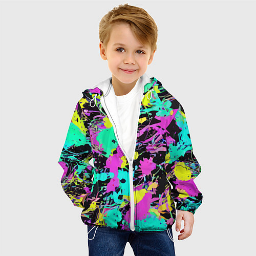 Детская куртка Красочная композиция - мода / 3D-Белый – фото 4
