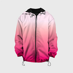 Куртка с капюшоном детская Оттенки розового градиент, цвет: 3D-черный