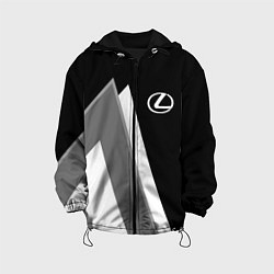 Куртка с капюшоном детская Лексус - спортивный серый, цвет: 3D-черный