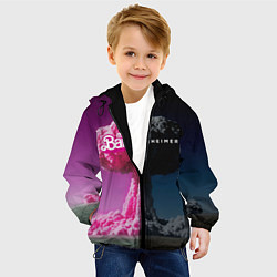 Куртка с капюшоном детская Barbenheimer - meme - nuclear explosion, цвет: 3D-черный — фото 2